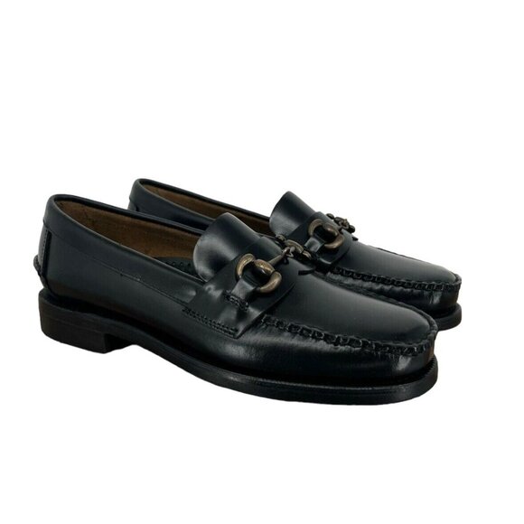 Sebago Men's CLASSIC JOECitysides Black Leather Loafer -Size 7 W
